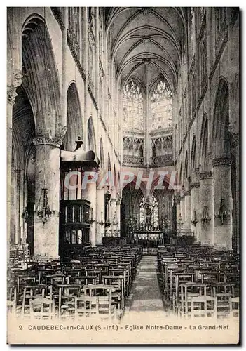 Caudebec en Caux - Nef de l&#39Eglise Notre Dame - Cartes postales