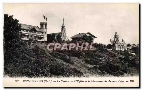 Bonsecours - Le Casino - L&#39Eglise - Monument de Jeanne d&#39Arc - Cartes postales