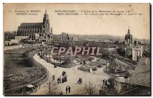 Bonsecours - L&#39Eglise et le Monument de Jeanne d&#39Arc - Cartes postales