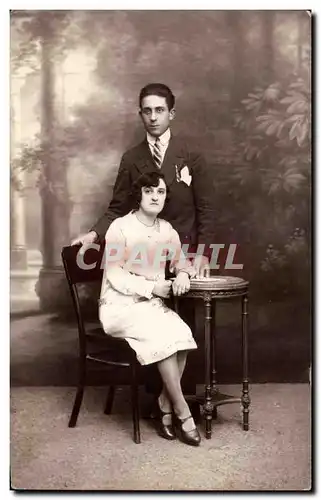 CARTE PHOTO Fantaisie - Couple - portrait - Cartes postales