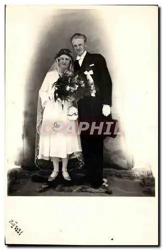 CARTE PHOTO Slovenia Trikov 1932 Fantaisie - Couple - marriage - wedding - Cartes postales