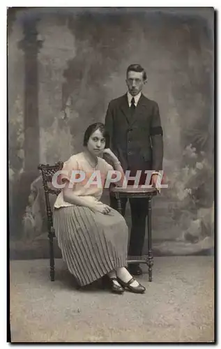 CARTE PHOTO Fantaisie - Couple - portrait - Ansichtskarte AK