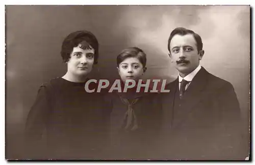 CARTE PHOTO Fantaisie - Couple - proud family - Cartes postales Camp de Meschede Allemagne
