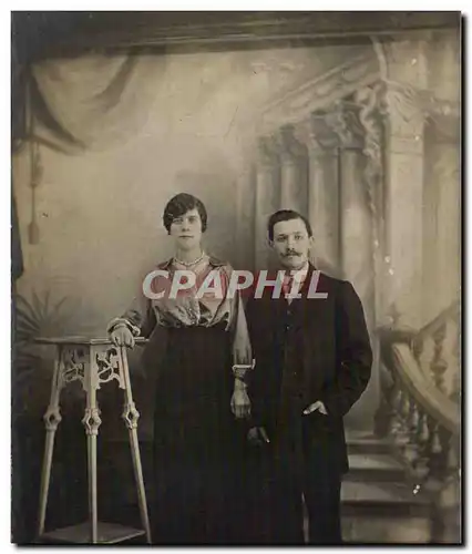 CARTE PHOTO Fantaisie - Couple - elegant clothes - Ansichtskarte AK