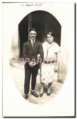 CARTE PHOTO Fantaisie - Couple - 1926 - Ansichtskarte AK