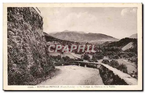 Cartes postales Bonne sur menoge La rampe du chateau et la vallee