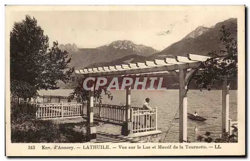 Ansichtskarte AK Environs d&#39Annecy Lathuile Vue sur le lac et le massif de la Tournette