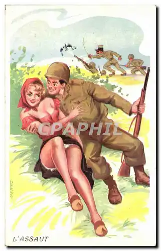 Cartes postales Illustrateur Militaria L&#39assaut