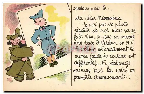 Ansichtskarte AK Illustrateur Militaria Humour