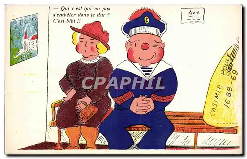 Cartes postales Illustrateur Militaria Casimir Poule Humour