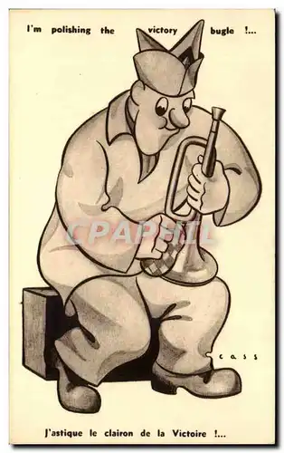 Ansichtskarte AK Illustrateur Militaria Humour Trompette Trumpet Lass