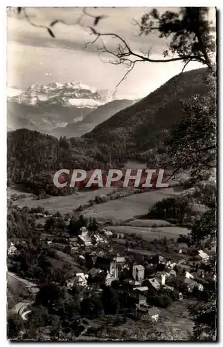 Cartes postales moderne Saint Jeoire La ville et le Mont Blanc