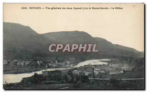 Cartes postales Seyssel Vue generale des deux Seyssel Le Rhone