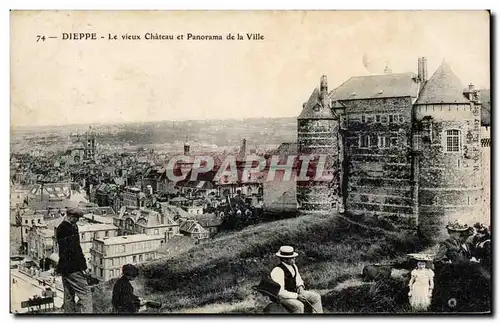 Ansichtskarte AK Dieppe Le vieux chateau et panorama de la ville