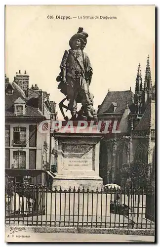 Cartes postales Dieppe La statue de Duquesne