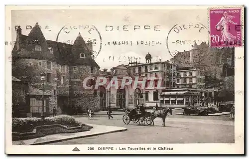 Cartes postales Dieppe Les tourelles et le chateau