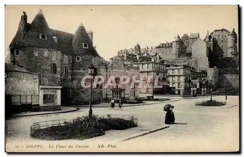 Ansichtskarte AK Dieppe La place du casino