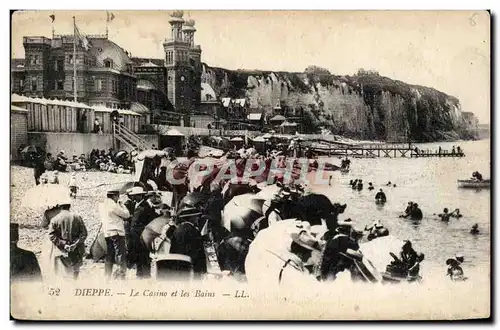 Cartes postales Dieppe Le casino et les bains