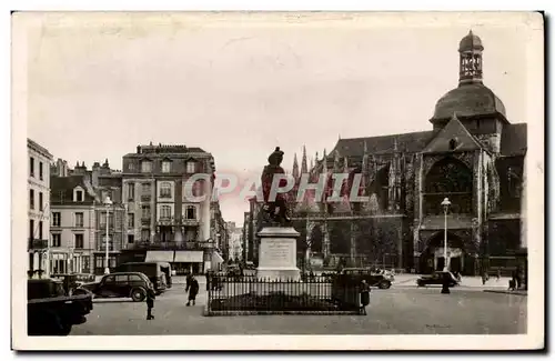 Cartes postales Dieppe Place nationale et statue Duquesne ( Marechal des armees de France )