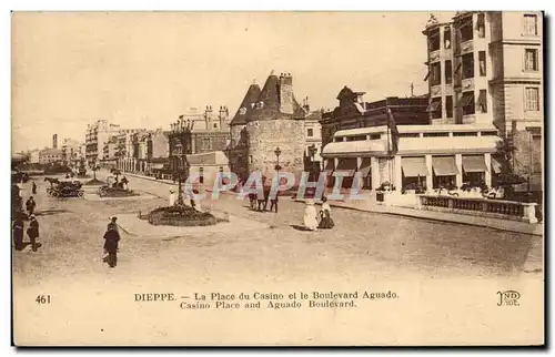 Ansichtskarte AK Dieppe La place du casino et le boulevard Aguado