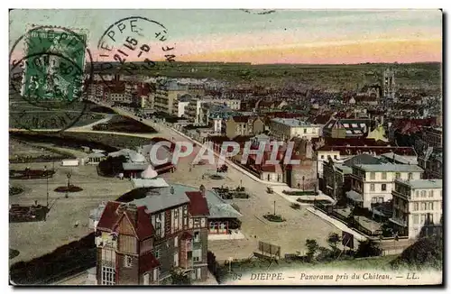 Ansichtskarte AK Dieppe Panorama pris du chateau