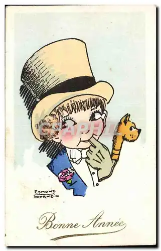 Cartes postales Fantaisie Illustrateur Humour Edmond Sornein Bonne Annee