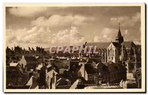 Ansichtskarte AK Eu Vue generale sur la chapelle et le chateau Au fond la mer