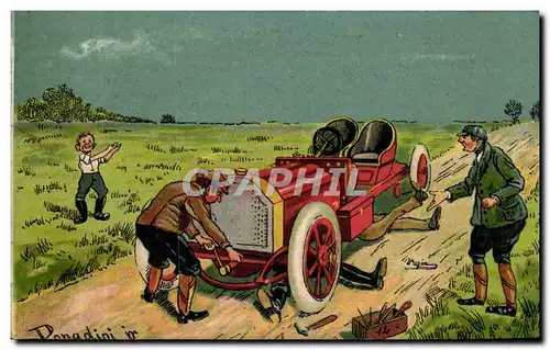 Ansichtskarte AK Fantaisie Illustrateur Panadini Automobile