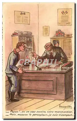 Cartes postales Fantaisie Humour Vidangeur