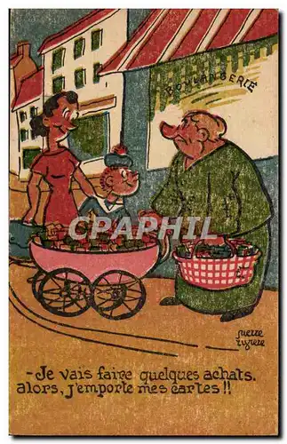 Cartes postales Fantaisie Humour Illustrateur Boulangerie