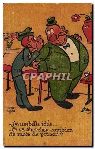 Cartes postales Fantaisie Illustrateur Humour J&#39ai une belle idee