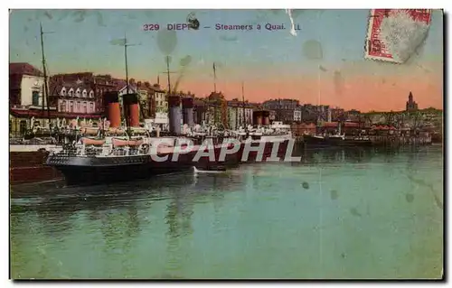 Cartes postales Dieppe Steamers a quai