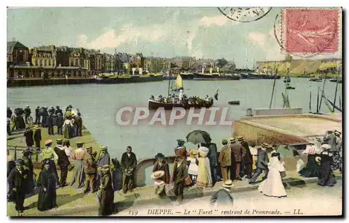 Cartes postales Dieppe Le Furet rentrant de promenade