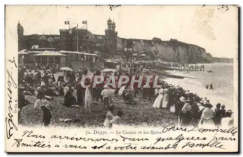 Cartes postales Dieppe Le casino et les bains