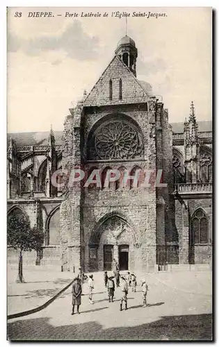 Cartes postales Dieppe Porte laterale de l&#39eglise Saint Jacques