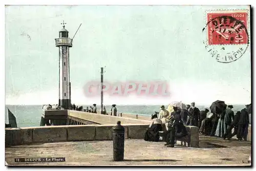 Ansichtskarte AK Dieppe Le phare Lighthouse