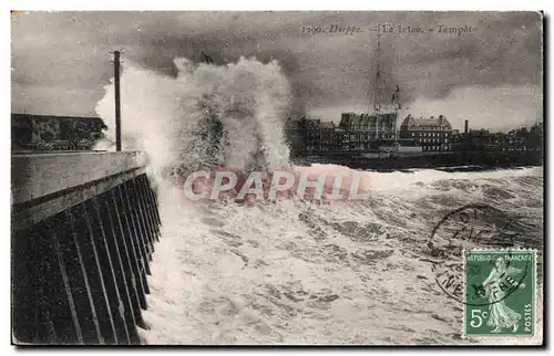 Ansichtskarte AK Dieppe La jetee Tempete