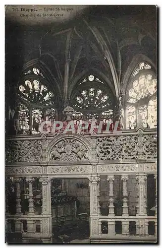 Cartes postales Dieppe Eglise St Jacques Chapelle du Sacre Coeur