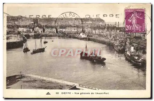 Cartes postales Dieppe Vue generale de l&#39avant port