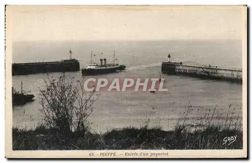 Cartes postales Dieppe Entree d&#39un paquebot