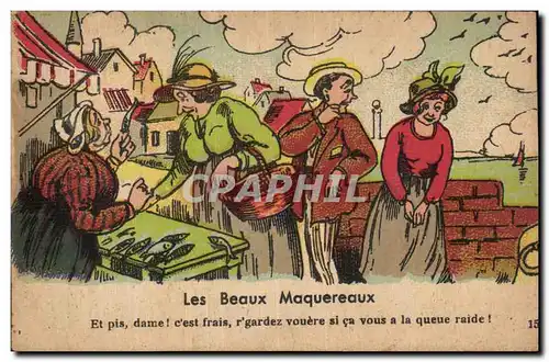 Cartes postales Fantaisie Humour Les beaux maquereaux