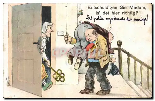 Humour - Illustration - is&#39 det hier richtig?- Ansichtskarte AK