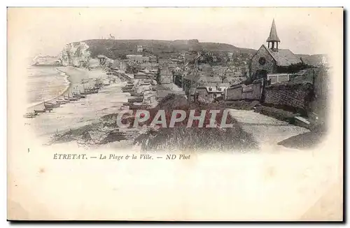 Etretat - La Plage et la Ville - Cartes postales