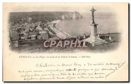 Etretat - La Plage - Vue prise de la Falaises - Cartes postales