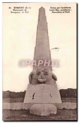 Etretat - Monument de Mungesser et Coli - Cartes postales