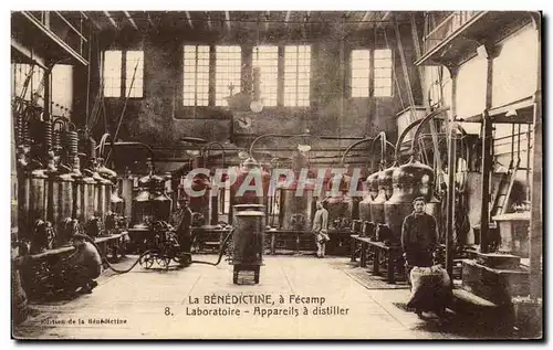 Fecamp - La Benedictine - Laboratoire - Appareils a distiller - Cartes postales