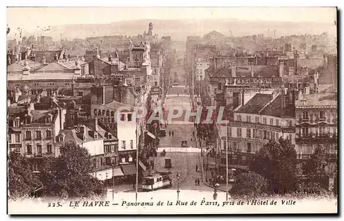 Le Havre - Panorama de la Rue de Paris pris de l&#39Hotel de Ville - Cartes postales
