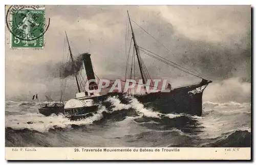 Bateau de Trouville - Traversee Mouvementee - paquebot - steamer - Cartes postales