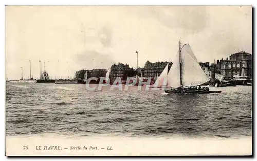 Cartes postales Le Havre Sortie du port