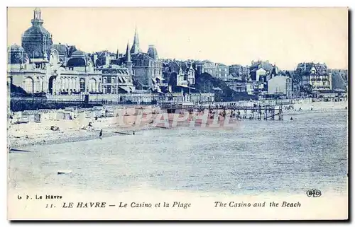 Cartes postales Le Havre Le casino et la plage